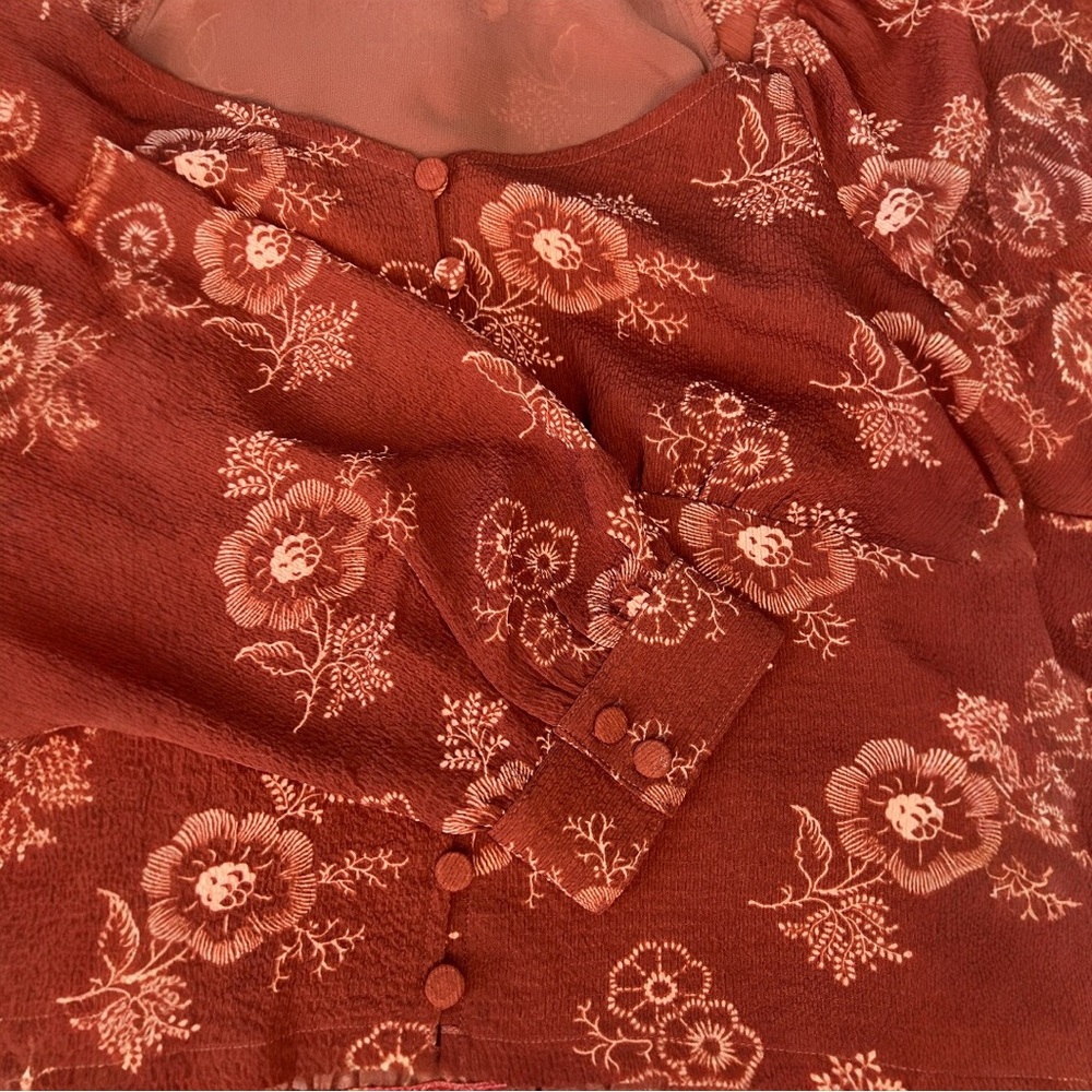 Madewell Preston Puff Sleeve Top in Letterpress Floral Size M - Picture 6 of 8